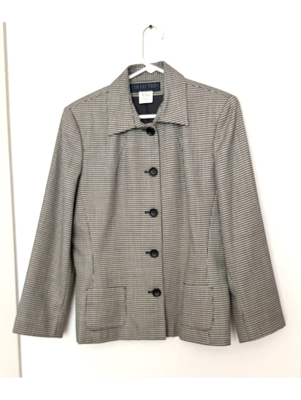 Vintage Women's Harvé Benard Collection Houndstooth Wool Jacket